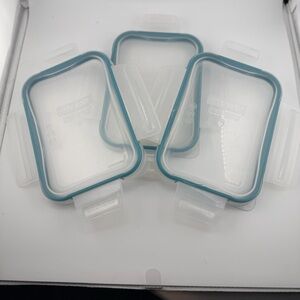 Snapware Airtight Clear Food Storage Container Lids 4.5”x6.5” (Set of 3)